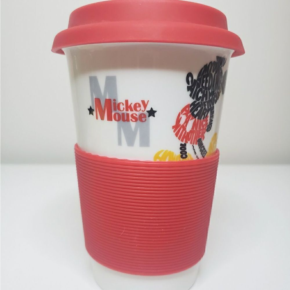 Disney Mickey Mouse Porcelain Tumbler with Removable Silicone Lid and Sleeve‎